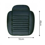Черен универсален кожен дишаща възглавница предпазен калъф подложка протектор за седалка на автомобил от еко кожа 49 х 51 cm