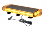 55 см 40 LED ЛЕД мощна аварийна диодна сигнална лампа блиц с магнити 12-24V 10 режима на работа жълта оранжева светлина E-Mark Е9 за пътна помощ платформа снегорин багер и др.