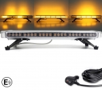 76.2 см 56 LED ЛЕД мощна аварийна диодна сигнална лампа блиц 12-24V 15 режима на работа жълта оранжева светлина E-Mark Е9 за пътна помощ платформа снегорин багер и др.