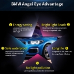 Комплект от 2 броя ярки бели LED крушки Angel Eyes ангелски очи 12V-24V за BMW с Canbus без грешки