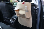 Мултифункционален органайзер за задната част на предна седалка на автомобил Бежов с 6 джоба