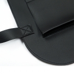 Мултифункционален органайзер за задната част на предна седалка на автомобил със сгъваема табла от черна еко чожа 