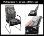 Анатомична мрежеста седалка масажор с ортопедична извивка за кръста за атомобил бус и др. или за офиса