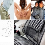 Анатомична мрежеста седалка масажор с ортопедична извивка за кръста за атомобил бус и др. или за офиса