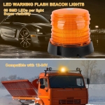 60 LED Лед Сигнална Лампа Аварийна Маяк Буркан 12V 24V С Mагнитно и Болтово Захващане