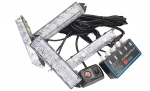 Комплект 4 Броя С Контролер 6 LED Лед Диодна Сигнална Аварийна Блиц Мигаща Светлина Пътна Помощ Платформа 12V