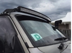 Комплект Стойки за Извит Led Лед Диоден Бар Крепежни Скоби за монтаж на предното стъкло за Offroad Джип Джипове Nissan Patrol Y61 Toyota Landcruiser 80 