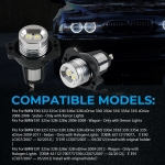 Комплект от 2 броя ярки бели LED крушки Angel Eyes ангелски очи 12V за BMW Е90 Е91 с Canbus без грешки