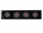 1бр преден габарит LED сенник маркер за Скания Scania - 180mm x 45 mm + букса Бяло стъкло Оранжева светлина