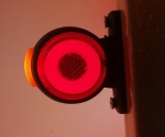 1 брой LED ЛЕД светодиоднен габарит токос рогче 24V с три светлини бяла - жълта - жълта Неон Ефект за ремаркета платформи камиони и др.