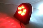Комплект от 2 броя -12-V24V LED ЛЕД Гумени Диодени Странични Маркери Рогчета Светлини За Камион Ремарке Платформа Червено-Бяло