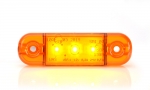 LED Светодиоден Габарит, Маркер, Токос, Оранжев, Е-Mark, 3 LED, 12V-24V, 8,4 см