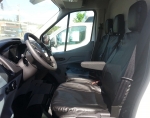 2+1 комплект калъфи / тапицерия от ЕКО кожа - специално ушити за Ford Transit 2013+ - пасват перфектно - с отвор за барчето на двойната седалка - черно