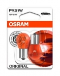 Комплект 2 халогенни крушки Osram PY21W Orange, 12V, 21W
