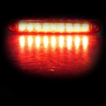 1 брой ЛЕД LED Червен Диоден Маркер Габарит Токос със 9 светодиода за камион ремарке бус ван каравана платформа 12V