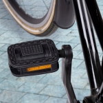Класически педали за велосипед 2 броя черен цвят със светлоотразители DUNLOP