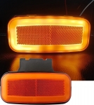 1 брой LED Оранжев Светодиоден Габарит Със Стойка Маркер Токос с Вграден Рефлектор и Ефект Неон 12V - 24V