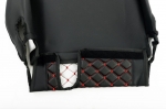 Комплект кожена тапицерия за даф daf xf 106 евро euro 6, черно/червено