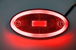 LED Светодиоден Габарит, 116mm x 60mm, Червен, Неон Ефект, Три Функции,12V-24V