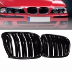 Двойни Бъбреци Решетки За БМВ BMW E39 1995г.-2003г. Черен Гланц Лак