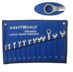 Професионален комплект звездогаечни тресчотни ключове  8 - 22 мм KraftWorld