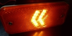 1 брой ЛЕД LED Оранжев Светодиоден Страничен Габарит Със Стойка маркер габарит токос светлина за камиони бус ван ремарке каравана оранжев жълт 12 LED 12V-24V