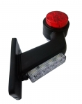 Комплект от 2 броя ЛЕД LED Странични Габарити Габаритни Светлини Тип Рогче за Камион Ремарке Тир Бус Ван Каравана и др. 24V червено-бяло-бяло