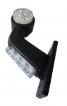 Комплект от 2 броя ЛЕД LED Странични Габарити Габаритни Светлини Тип Рогче за Камион Ремарке Тир Бус Ван Каравана и др. 24V червено-бяло-бяло