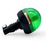 Зелена LED ЛЕД Аварийна Сигнална Лампа Маяк Буркан с 40 Диода и 3 Режима На Светлина 12V - 24V, Е-Mark E9