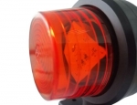 Комплект от 2 броя 12-24V висококачествени ЛЕД LED Диодни Странични Маркери, Рогчета, Светлини За Камион, Ремарке, Каравана, Кемпер АТВ и др., червено-оранжево