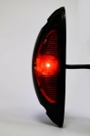 Универсален LED Светодиоден Страничен Габарит Маркер червено-бяло с плоска основа за вертикален монтаж за бус ремарке камион каравана, кемпер12-24V