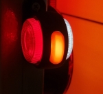 Комплект от 2 броя LED ЛЕД светодиодни габарити, токоси, рогче 24V с три светлини бяла,жълта,червена Неон Ефект за ремаркета, платформи, камиони и др.