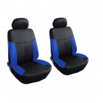 1 + 1 Универсални калъфи за предни седалки на автомобил бус , тапицерия от еко кожа в синьо-черно