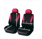 1+1 Нова универсална тапицерия за предни седалки , калъфи за предни седалки за автомобил бус ван текстил в червено-черно