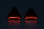 Комплект Безжични Преносими Диодни Лед Led Стопове Wireless с Магнит и Вендуза Неон Neon Ефект Иновационен дизайн триъгълна форма 12V за Ремарке Каравана Платформа и др.